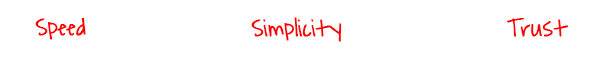 speed simplicity trust