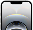 Un iPhone 16e, design all-screen, Dynamic Island al centro verso il bordo superiore, bordo nero sottile attorno al display